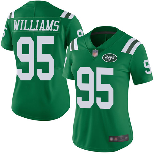 New York Jets Limited Green Women Quinnen Williams Jersey NFL Football #95 Rush Vapor Untouchable
